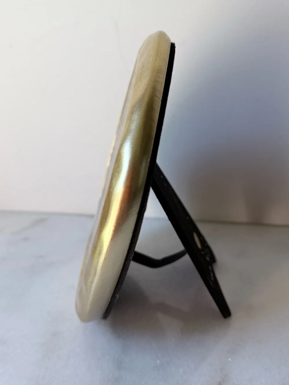 Modern gold picture frame for 4”x4” photo